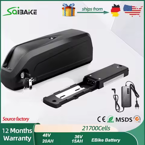 Ebike Battery Hailong 36V 48V 52V 15Ah 20Ah 24Ah 18650 21700 Electric Bike Batteria for 250W 350W 50