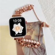 Pearl Chain Strap Compatible For Huawei Watch Fit 3 Strap Chain Metal Huawei watch Fit 4 Strap Metal