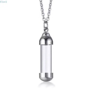 flov1 Blood Vial Necklace Cremation Urn Necklace for  Holder Tube Necklace Pendant Cremation Urns Me