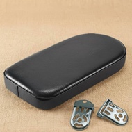 Leather-Like Rear Two-Wheeler Seat Cushion Stitched Seams Two-Wheeler Saddle Cover Rounded Rectangul