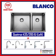 Blanco Quatrus 435/285-IU Stainless Steel Kitchen Sink (L/R) + Blanco Kitchen Sink Mixer Chrome