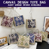 【 UNIQUE DESIGN 】Japan Canvas Design Tote Bag Door Gift Shoulder Beg Sling Bags Eco Shopping Bag Sma