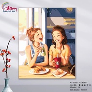 GAM self-painted digital painting of a girl and a best friend upgraded 5ml color set with 2 stretche