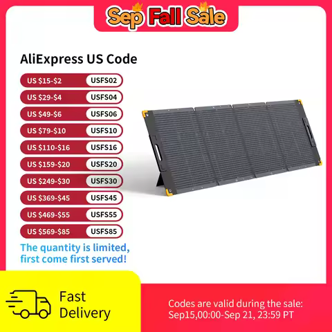 Pecron Solar Charger 36V 200W Foldable Solar Panel Waterproof IP67 For Portable Power Station/Genera