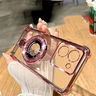 For Xiaomi Poco C71 Case Shockproof Electroplated TPU Stand Back Cover Phone Casing For Poco C71 Cas