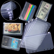 5Pcs A6 Loose-leaf Notebook 6-hole Zipper Bag, Receipt Planner PVC Storage Bag, Business Card Holder