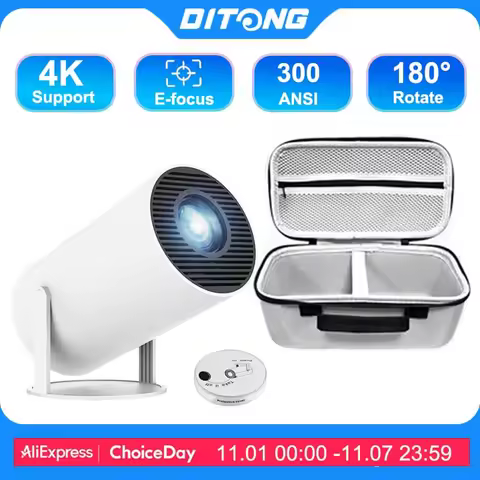 DITONG hy300 pro new Projector 4K Android Wifi 1080P 1280*720P HD Home Cinema Outdoor portable Video