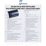 1 Piece/Solen PB 20 mfd Metalized Polypropylene Fast Capacitor 400V