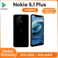 Refurbished Phone For Nokia 5.1 Plus Unlocked Nokia X5 Octa-core 5.86Inches 3GB RAM 32GB ROM LTE 13M