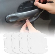 (SM)4Pcs Clear Universal Auto Car Door Handle Anti-Scratch Protective Film Cover