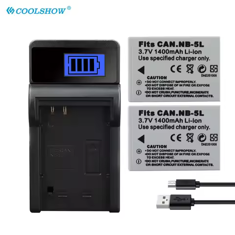 1400mAh Digital Battery NB-5L NB 5L For Canon SX200is SX210IS SX220HS SX230HS CB2LXE Shot S100 S110 