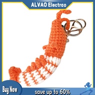 Crochet Wool Keychain Animal Pendant Handcrafted Crochet Shrimp Keychain Cute Animal Design Fashion
