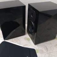 英國quda 12L2二代書架喇叭鋼琴黑95%新