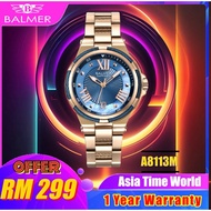 [Original] Balmer A8113M RG-5 Elegance Sapphire Women Watch with Blue Dial Rose Gold Stainless Steel | Official Warranty