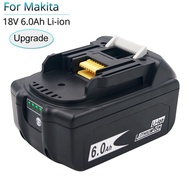 exciting▤BL1860B 18V 6000mAh Replacement Battery for Makita BL1850B BL1860 BL1840 BL1815 Cordless Dr