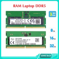 Laptop RAM DDR5 8Gb 16Gb bus 4800 5600MHz Samsung SKhynix Micron Crucial