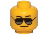 【樂高大補帖】LEGO 樂高 黃色 墨鏡 CITY 警察 雷朋 眼鏡 人頭 人偶頭【3626cpb1290】MD-18