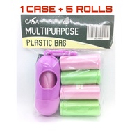 1 CASE + 5 ROLL PORTABLE DIAPER MASK DISPOSAL PLASTIC DISPENSER ROLL DIAPER BAG PLASTIK SAMPAH PLAST