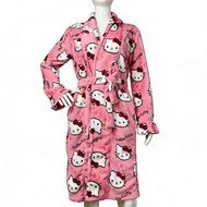 Miniso | Hello Kitty flannel pink bathrobe cute cartoon anime Y2K creative gift best friend outfit t