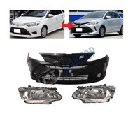 MAICTOP car accessories facelift front bumper grill headlamp body kit fpr vios 2014 upgrade to 2017