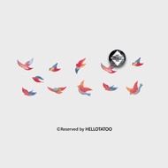 -PETIT BAZAR- HELLOTATOO Dream Watercolor Red Asuka Fake Tattoo Sticker