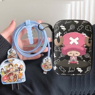 Cartoon ONE PIECE Chopper Charger Protector Fast Charging Cable Protector Soft TPU Cover Suit For iP