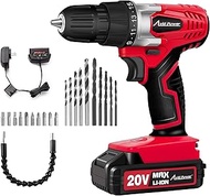 AVID POWER 20V MAX Lithium lon Cordless Drill Set, Power Drill Kit with Battery and Charger, 3/8-Inc