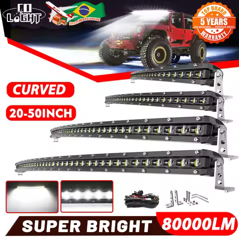 CO LIGHT Super Slim Curved 20"26" 32"38"44" 50" Car LED Light Bar Offroad 4x4 Combo Beam 12V 24V for