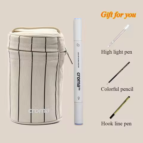 Croma Art Markers Pen Set 24/36/48/60/72/216Colors Sketch Marker Dual Head Drawing Art Brush Pens Oi