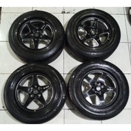 Velg Mobil Bekas BSS Ring 16 Pcd 4x100114 Ban 205 55 r16 Buat Jazz