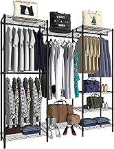 Portable Closet Clothes Rack, Freestanding Clothing Rack, Metal Garment Rack,Adjustable Custom Close