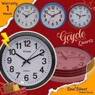 G.Cycle Round Colourful Glass Quartz Analog Modern Silent Quiet Home Office Living Wall Clock Jam Di