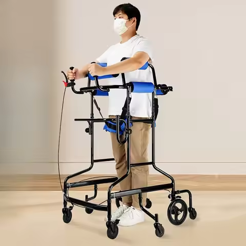 Elderly Walkers Adult Rehabilitation Walking Assistance Device Disabled Rollator Walker Adjustable V