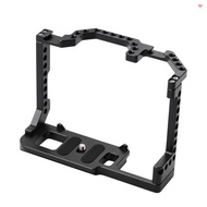 Andoer Camera Cage Aluminum Alloy with Dual Cold Shoe Mount 1/4 Inch Screw Compatible with Canon EOS 90D/80D/70D DSLR Camera