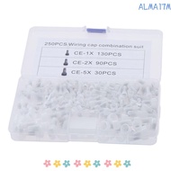 ALMA1 250 Pcs Closed End Wire Connector, 12-10GA 22-16 Crimp Terminal, Connectors AWG Gauge Wire 16-