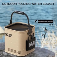EXPEN Fishing Bucket, Fishing Bucket Foldable Bucket Foldable Bucket, Cover Net Outdoor Bucket Campi