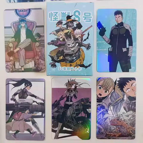 50pcs/set Laser Card Kaiju No. 8 Lomo Cards Printd Photocards Games Anime Collection Card Fans Gift