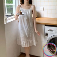 Pyjamas Women Cotton Sexy Pajamas Padded Sling Nightshirt M-XL