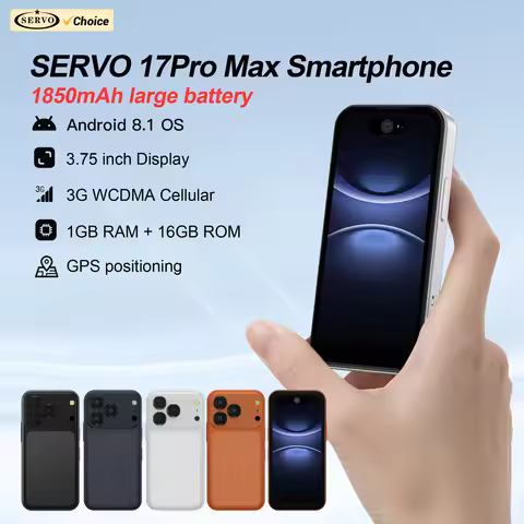 SERVO 17PRO MAX Pocket Smartphone Android OS Play Store WhatsAPP 2.0MP Camera 3G WCDMA 3.75" Mini Sm