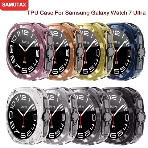 Full Case For Samsung Galaxy Watch 7 Ultra 47MM TPU Hollow Bumper Shell Frame Protector Case for Gal