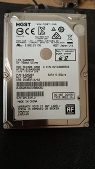 Hitachi HGST HDD / Hardisk Internal 1TB SATA 2.5" 5400RPM