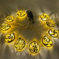 Indian Dih Festival Lighting Chain Led Deepavali Decorative String Lights Lighting Chain Om Logo Diw
