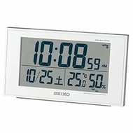 Seiko Digital Temperature and Humidity Alarm Clock BC402W White