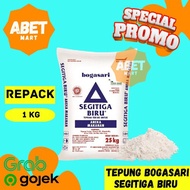 Blue Triangle Wheat Flour 1kg - 1kg Repack Bogasari 1000Gr Bread Cake