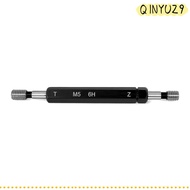 QINYUZ9SF Thread Plug Gauge, M5x0.8 Black Double Ends Thread Gauge, Durable 6H Tolerance Steel Mater