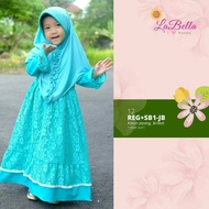 Labella children's Gamis // labella children's clothes// muslim children's clothing labella turquois