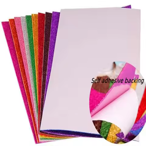 10 Sheets 20*30cm Crafting Assorted Glitter EVA Sticker Foam Sheet For DIY Crafts, Scrapbook Materia