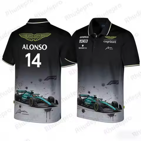 Aston Martin Polo Shirt Outdoor Sports Motorcycle Jersey Spanish Racer Fernando Alonso 14 Tshirt Kit