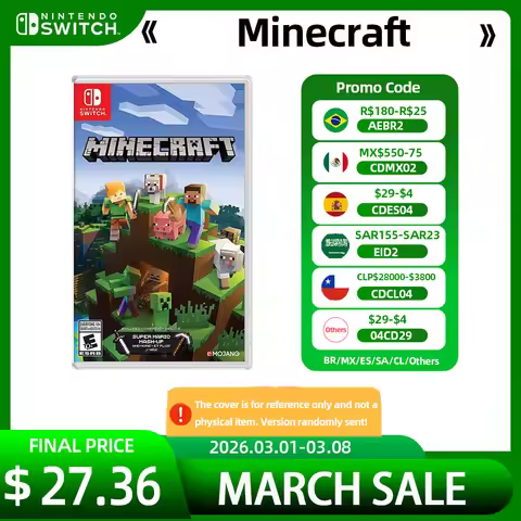 Minecraft -100% Original Nintendo Switch Deals - Adventure Simulation Genre Support TV Tabletop Palm