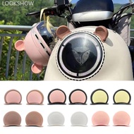 LOOKSHOW 2Pcs Motorcycle Helmet Decoration Bear Ears Electric Bike Helmet Stickers Decor Cute Multic